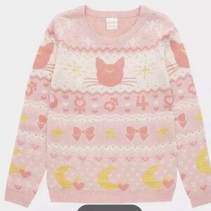 Sailor Moon Luna & Sailor
Guardian Symbols
 Sweater spring boxlunch casual nwot